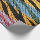 Retro Zebra Skin Print Pattern Burlap Rustikal #2 Geschenkpapier (Ecke)
