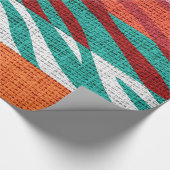 Retro Zebra Skin Print Pattern Burlap Rustikal #5 Geschenkpapier (Ecke)