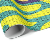 Retro Zebra Skin Print Pattern Burlap Rustikal #9 Geschenkpapier (Rolleneckpunkt)