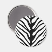 Retro Zebra Stripe Motif Magnet (Vorderseite/Rückseite)