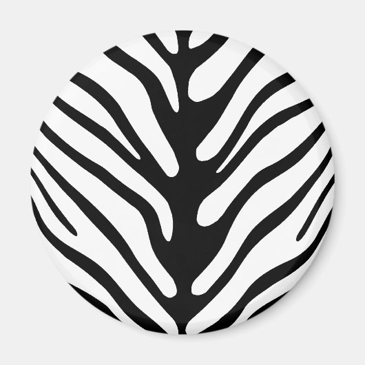 Retro Zebra Stripe Motif Magnet (Vorne)