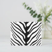 Retro Zebra Stripe Motif Postkarte (Stehend Vorderseite)