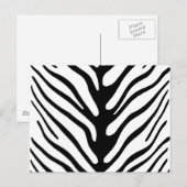 Retro Zebra Stripe Motif Postkarte (Vorne/Hinten)