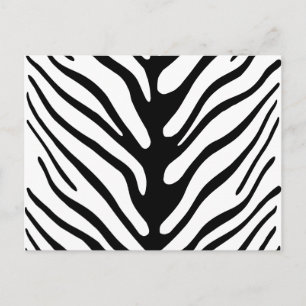 Retro Zebra Stripe Motif Postkarte
