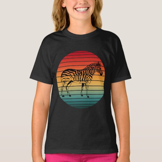 Retro-Zebra T-Shirt (Vorderseite)