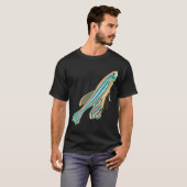 Retro Zebrafisch Zebra Fisch Glow T-Shirt (Vorne ganz)