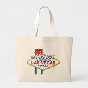 Retro Zeichen Las Vegass Jumbo Stoffbeutel
