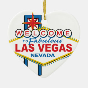 Retro Zeichen Las Vegass Keramikornament
