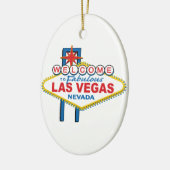 Retro Zeichen Las Vegass Keramikornament (Links)