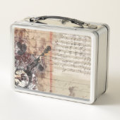 Retro Zeichnend I-Individuelle Name Metall Brotdose (Rückseite)