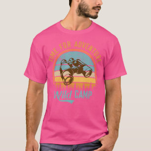 Retro-Zeit für das Abenteuer Wild Camp Binoculars T-Shirt