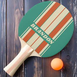 Retro Zeitlose Leiterplattenstreifen mit Namen Tischtennis Schläger