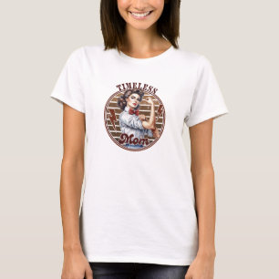 Retro Zeitlose Mama mit Muskelenergie T-Shirt