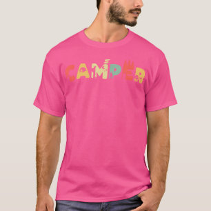 Retro-Zelt-Camping-Wandern - Lagerfeuer Vintage-Ca T-Shirt