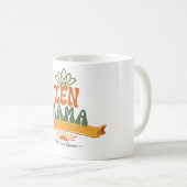 Retro Zen Mama Yoga Lotus Boho Kaffeetasse (VorderseiteRechts)