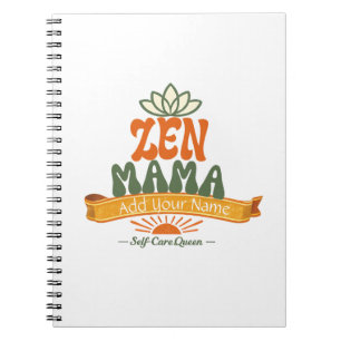 Retro Zen Mama Yoga Lotus Personalisiertes Kunstno Notizblock