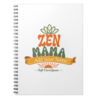 Retro Zen Mama Yoga Lotus Personalisiertes Kunstno Notizblock