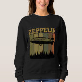 Retro Zeppelin 70er 80er Dirigible Luftschiff Zepe Sweatshirt (Vorderseite)