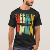 Retro Zeppelin 70er 80er Dirigible Luftschiff Zepe T-Shirt (Vorderseite)