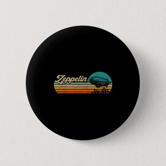 Retro-Zeppelin 70er 80er Luftschiff Zeppelin Button (Vorderseite)