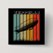 Retro Zeppelin Dirigible Luftschiff Zepelin Zeppli Button (Vorderseite)