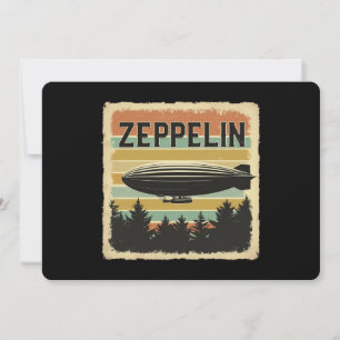 Retro Zeppelin Dirigible Luftschiff Zepelin Zeppli Einladung