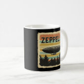 Retro Zeppelin Dirigible Luftschiff Zepelin Zeppli Kaffeetasse (VorderseiteRechts)