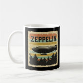 Retro Zeppelin Dirigible Luftschiff Zepelin Zeppli Kaffeetasse (Links)