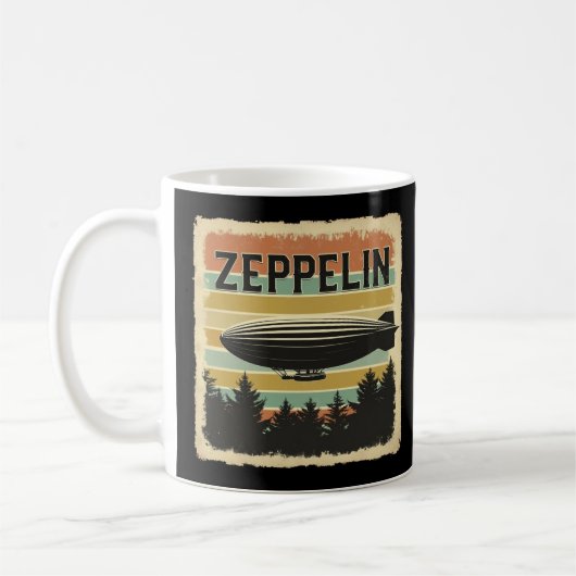 Retro Zeppelin Dirigible Luftschiff Zepelin Zeppli Kaffeetasse (Links)