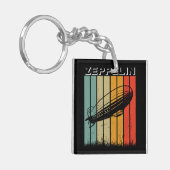 Retro Zeppelin Dirigible Luftschiff Zepelin Zeppli Schlüsselanhänger (Vorderseite links)