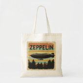 Retro Zeppelin Dirigible Luftschiff Zepelin Zeppli Tragetasche (Vorne)