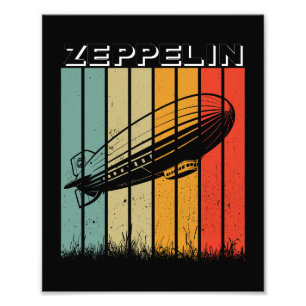 Retro-Zeppelin-Luftschiff Luftschiff Zepelin Zeppl Fotodruck