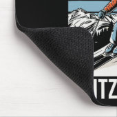 Retro Zermatt Schweiz Skigebiet Mousepad (Ecke)
