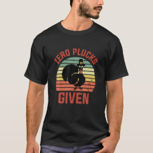 Retro Zero Plucks der Türkei Pilgrill Funny Danke T-Shirt