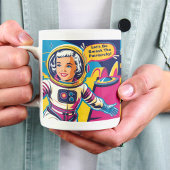 Retro zerschlug die Patriarchat-feministische Tass Kaffeetasse