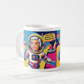 Retro zerschlug die Patriarchat-feministische Tass Kaffeetasse (Vorderseite Links)