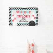 Retro Zickzack Bowling Birthday Banner (InSitu)