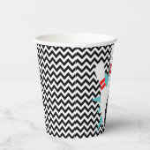 Retro Zickzack Bowling Party Paper Cups Pappbecher (Rechts)