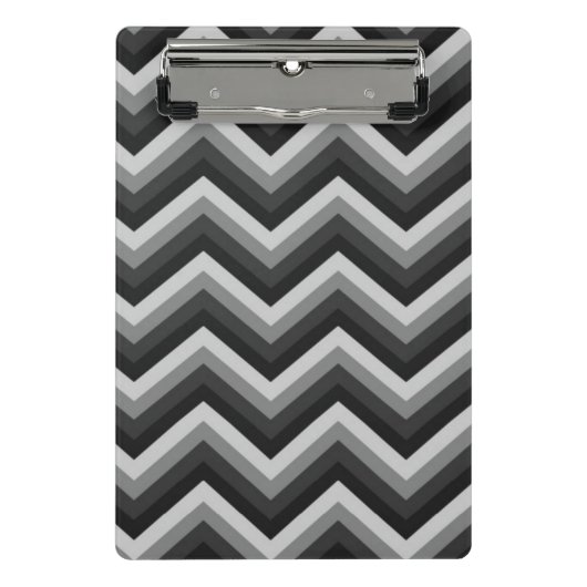 Retro-Zickzack-Chevron-Muster Mini Klemmbrett (Vorderseite)