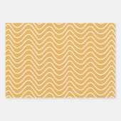 Retro Zickzack Muster Yellow Zigzag Geschenkpapier Set (Vorderseite 2)