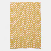 Retro Zickzack Muster Yellow Zigzag Geschirrtuch (Vertikal)