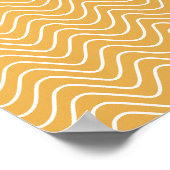 Retro Zickzack Muster Yellow Zigzag Poster (Ecke)