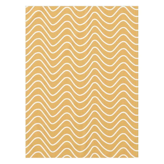 Retro Zickzack Muster Yellow Zigzag Tischdecke (Vorderseite)