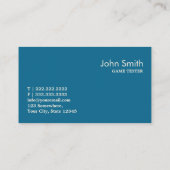 Retro Zickzack-Spiel-Prüfungs-Visitenkarte Visitenkarte (Rückseite)