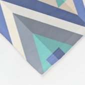Retro Zickzack-Zickzack aquamarines blaues Fleecedecke (Ecke)