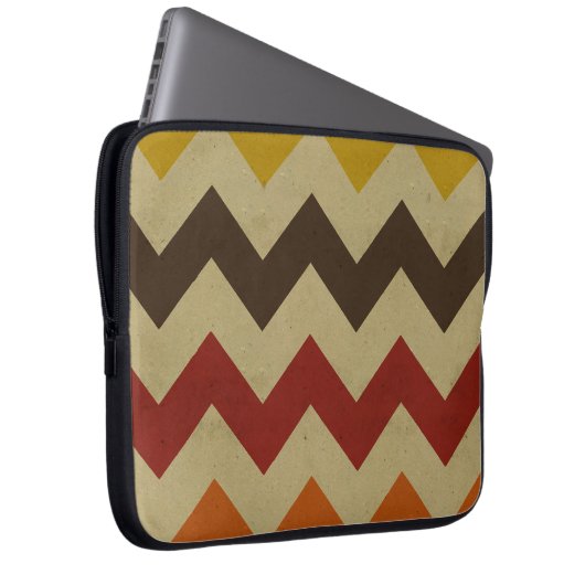 Retro Zickzack Zickzack stripes Zickzackmuster Laptopschutzhülle (Vorne Rechts)