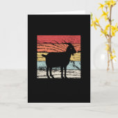 Retro-Ziege Karte (Gelbe Blume)