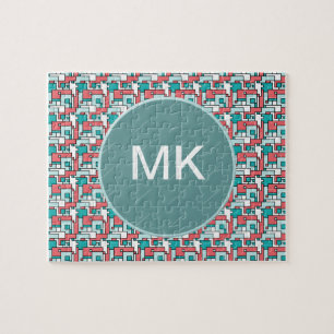 Retro Ziegelstein-Muster Puzzle