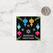 Retro-Zierball Mitteilungskarte (Vorderseite/Rückseite Beispiel)