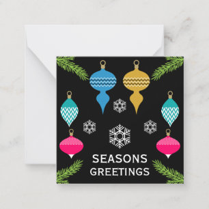 Retro-Zierball Mitteilungskarte